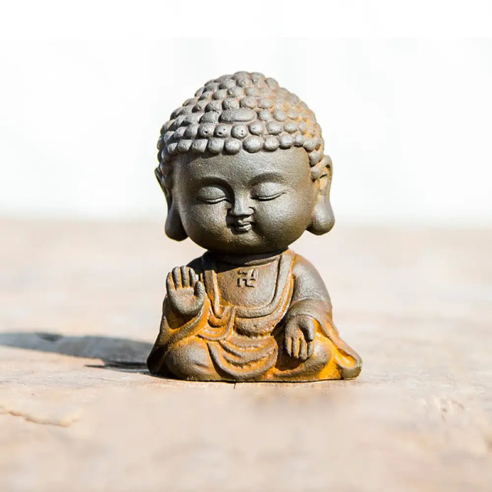 BWOOOH resin Buddha statue - Small Meditating Buddha Iron Powder