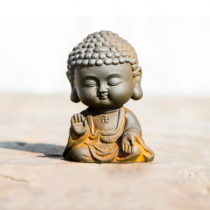 BWOOOH resin Buddha statue - Small Meditating Buddha Iron Powder