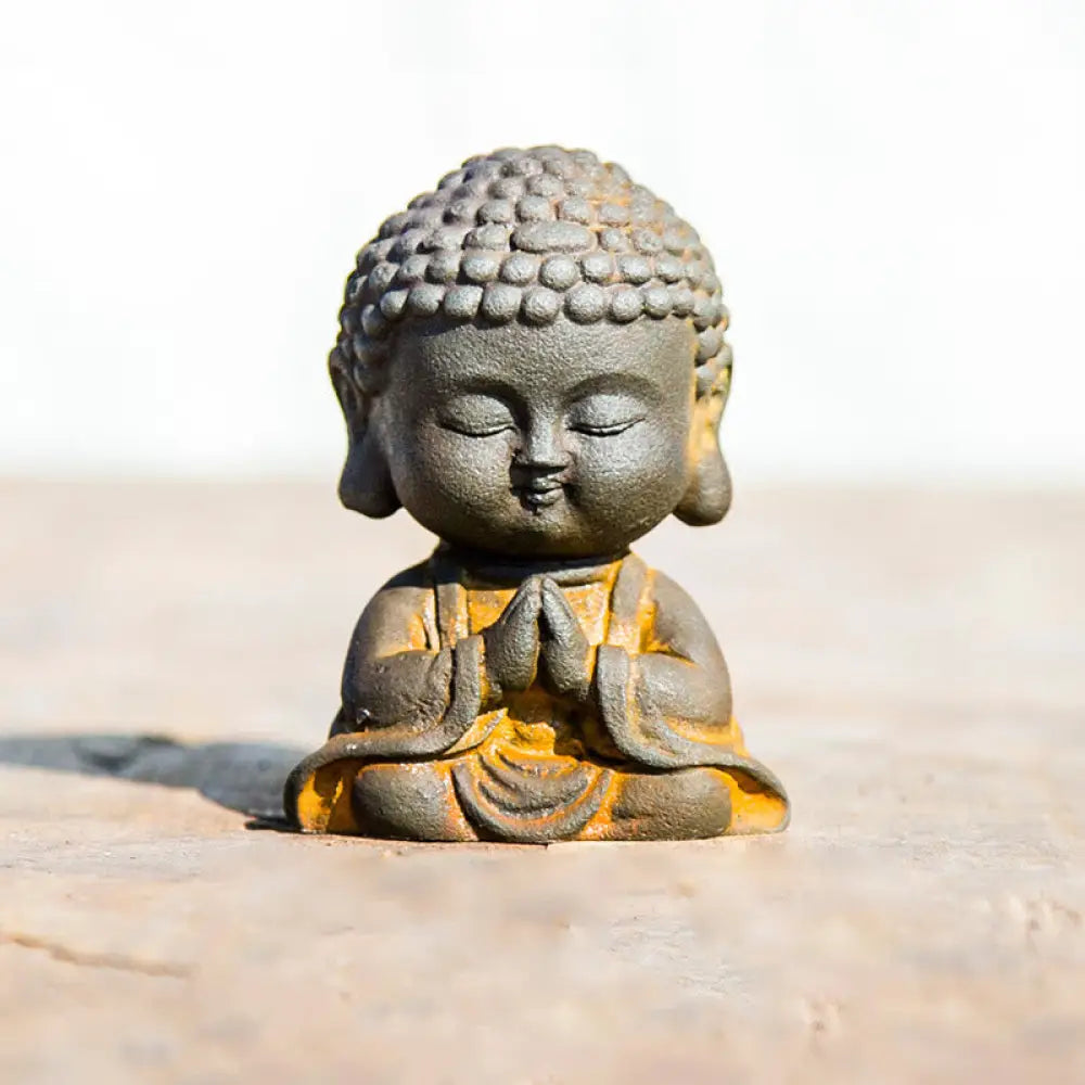BWOOOH resin Buddha statue - Small Meditating Buddha Iron Powder