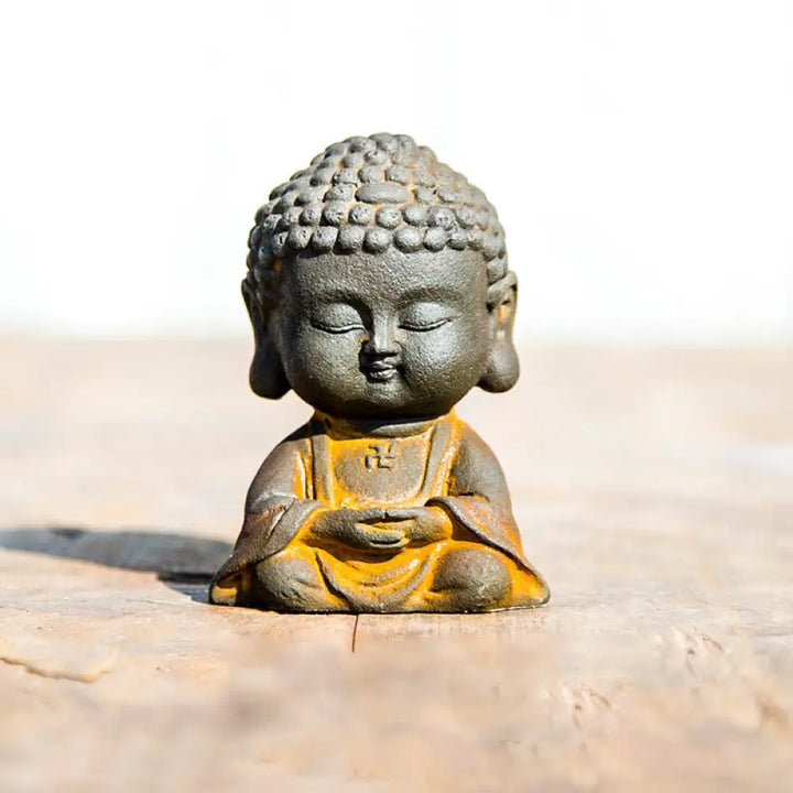 BWOOOH resin Buddha statue - Small Meditating Buddha Iron Powder