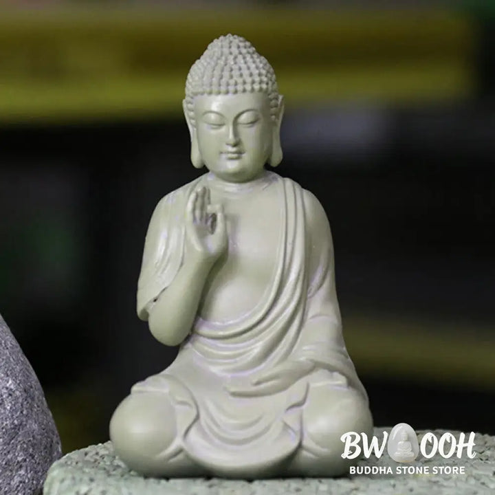 BWOOOH resin Buddha statue - Small Meditation Prayer Resin Buddh