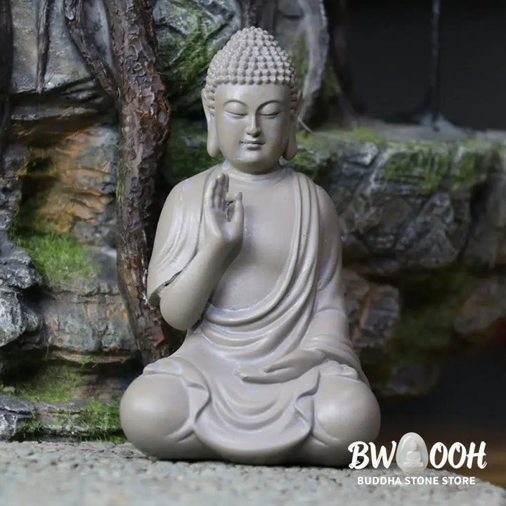 BWOOOH resin Buddha statue - Small Meditation Prayer Resin Buddh