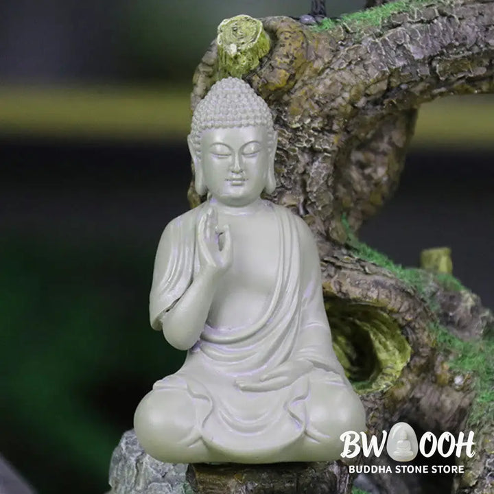 BWOOOH resin Buddha statue - Small Meditation Prayer Resin Buddh