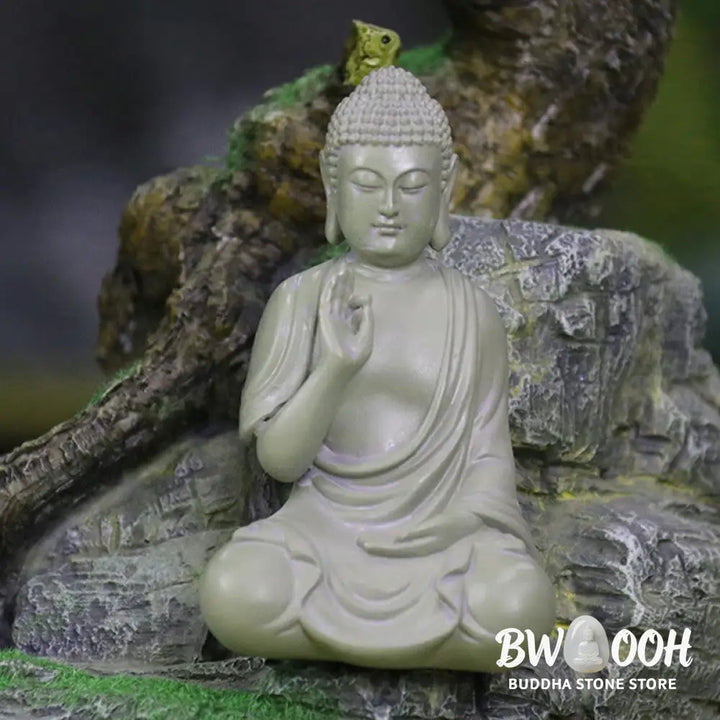 BWOOOH resin Buddha statue - Small Meditation Prayer Resin Buddh