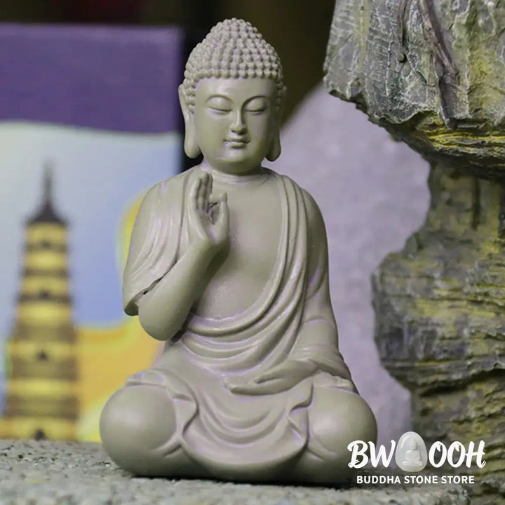 BWOOOH resin Buddha statue - Small Meditation Prayer Resin Buddh
