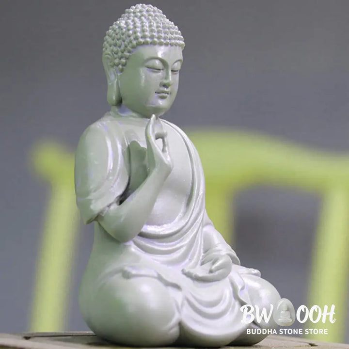 BWOOOH resin Buddha statue - Small Meditation Prayer Resin Buddh