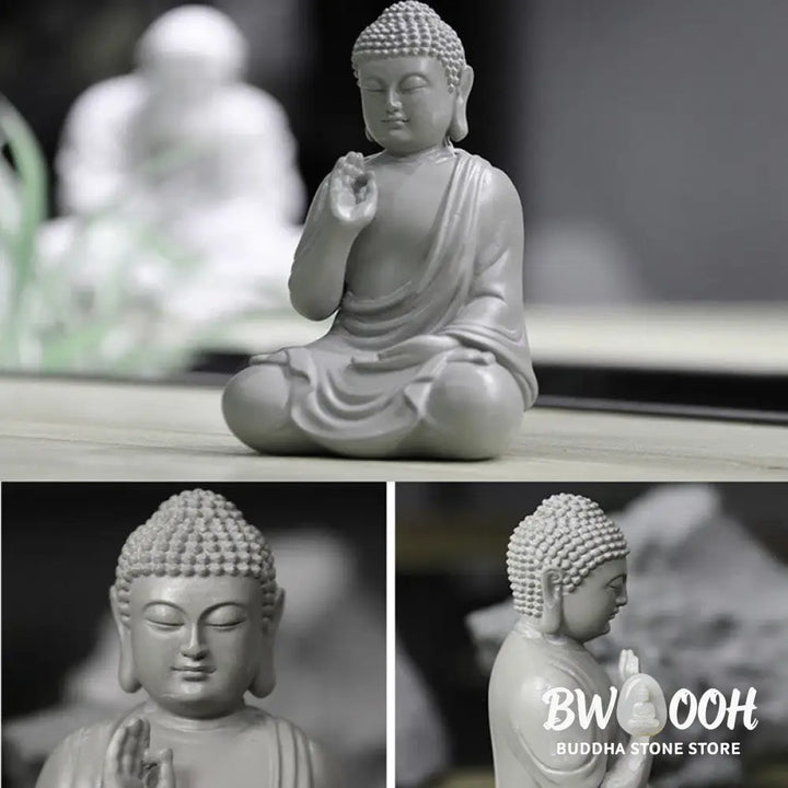 BWOOOH resin Buddha statue - Small Meditation Prayer Resin Buddh