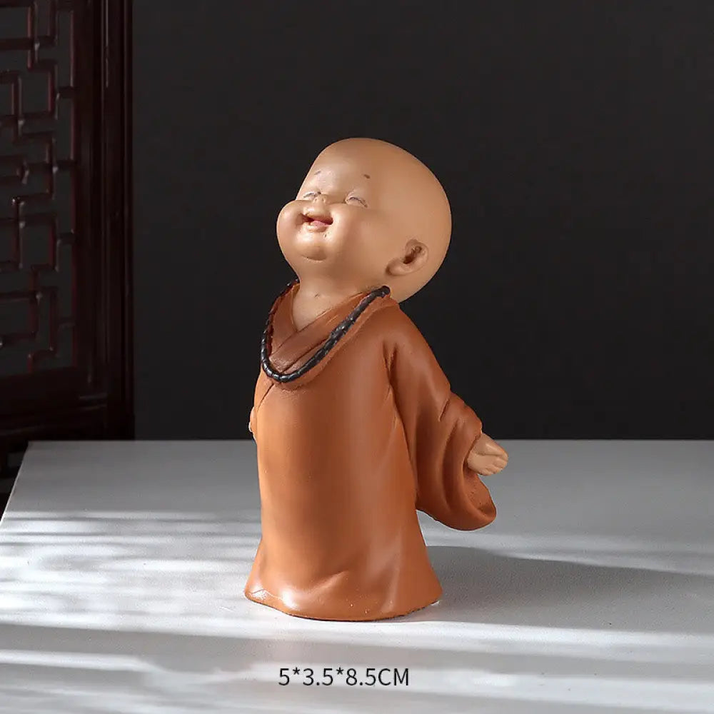 BWOOOH resin Buddha statue - Small Mini Meditation Praying Monk 