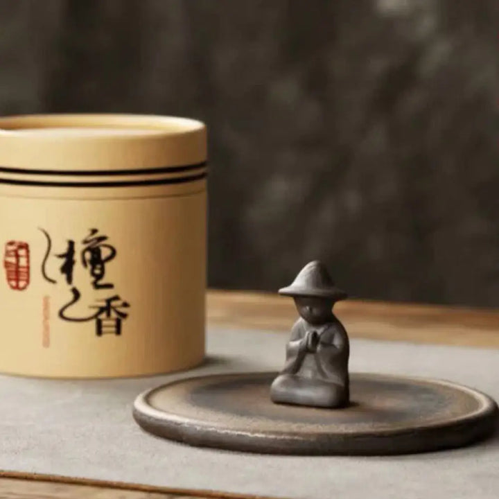 BWOOOH Small Person Meditation Ceramic Spiritual Healing Incense Burner - Small Person Meditation Incense
