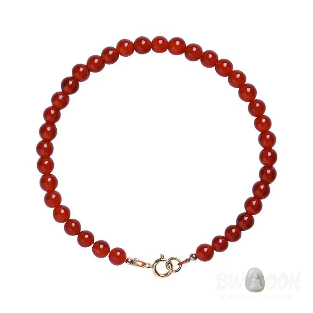 Buddha Stones Small Red Agate Ultra-thin Beads Calm Bracelet - BWOOOH - Bracelet