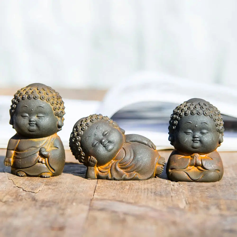 BWOOOH resin Buddha statue - Small Standing Lying Sitting Cute B