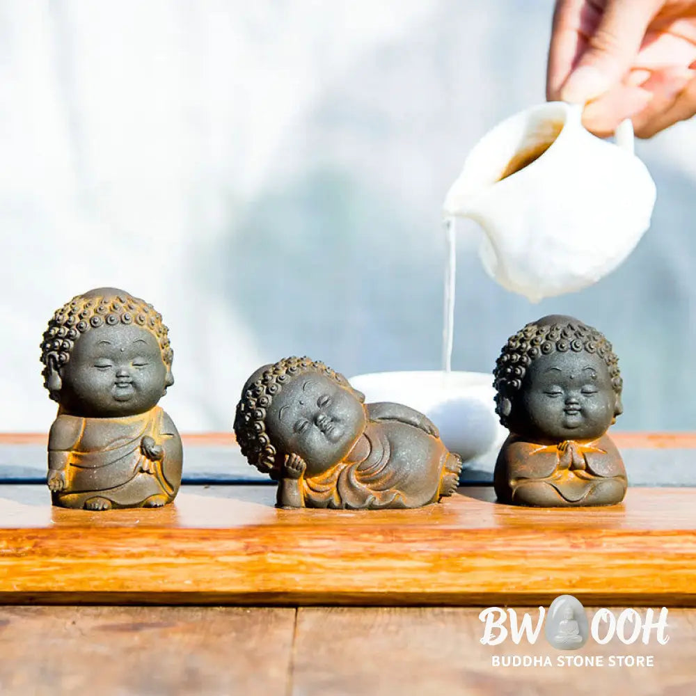 BWOOOH resin Buddha statue - Small Standing Lying Sitting Cute B