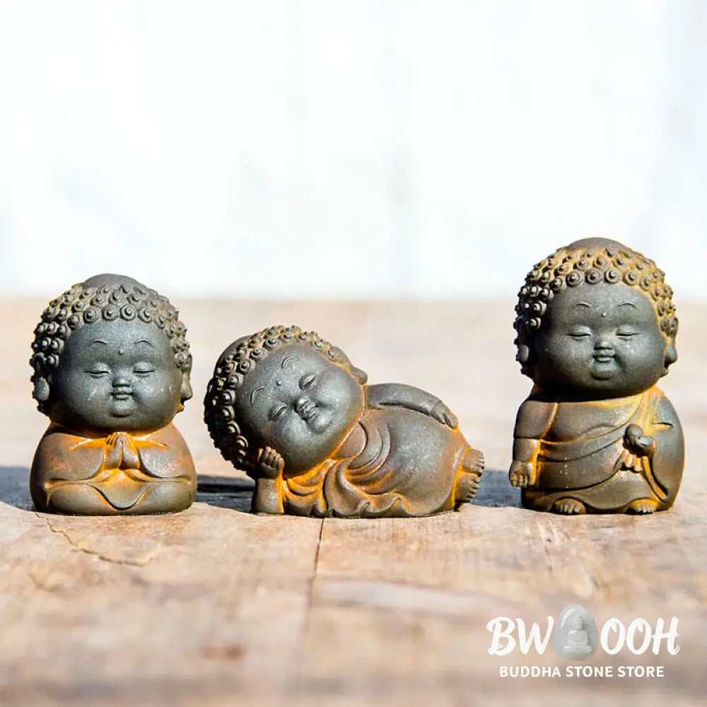 BWOOOH resin Buddha statue - Small Standing Lying Sitting Cute B