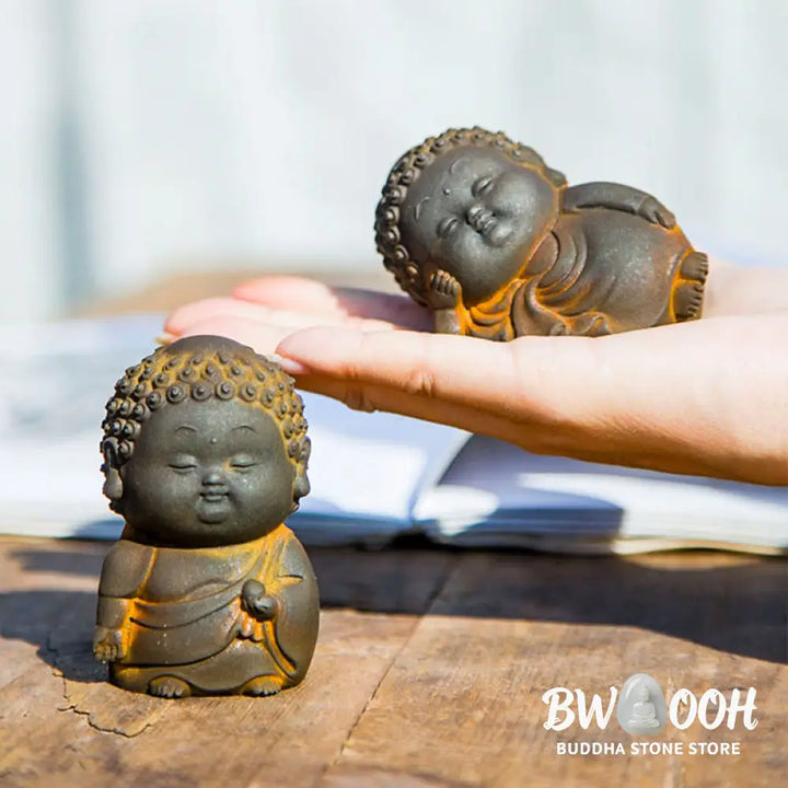 BWOOOH resin Buddha statue - Small Standing Lying Sitting Cute B