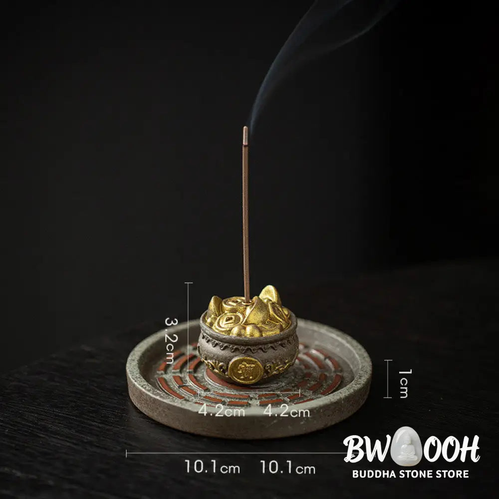 BWOOOH ceramic incense burner - Small Treasure Bowl Lucky Bag Bagua