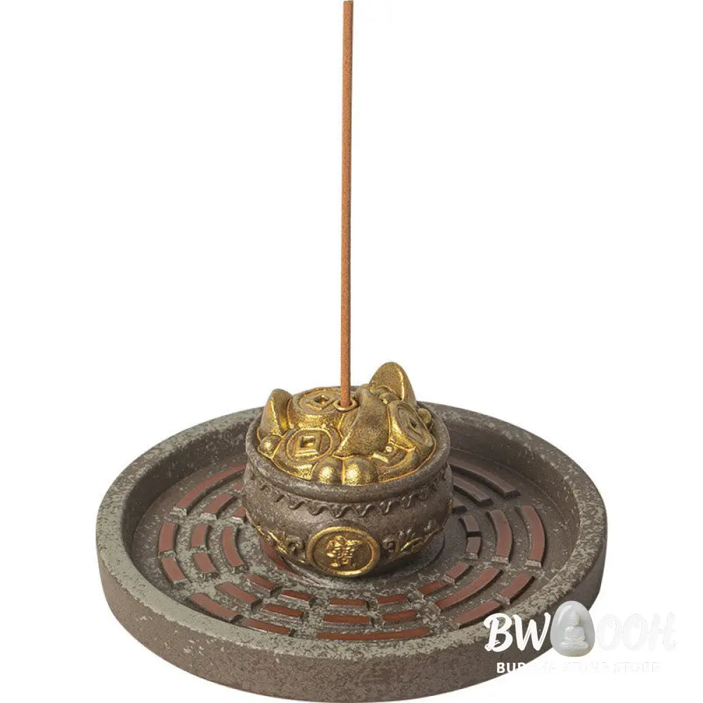 BWOOOH ceramic incense burner - Small Treasure Bowl Lucky Bag Bagua