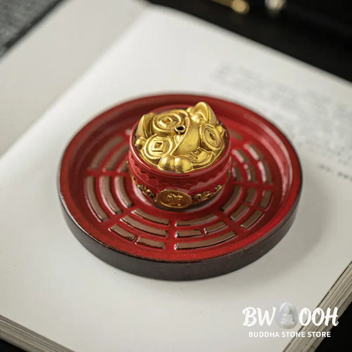 BWOOOH ceramic incense burner - Small Treasure Bowl Lucky Bag Bagua
