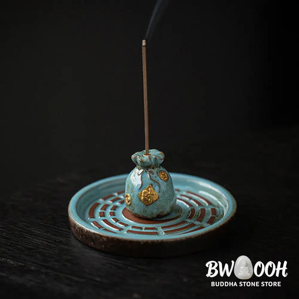 BWOOOH ceramic incense burner - Small Treasure Bowl Lucky Bag Bagua
