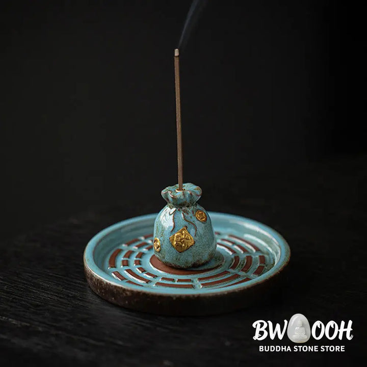 BWOOOH ceramic incense burner - Small Treasure Bowl Lucky Bag Bagua