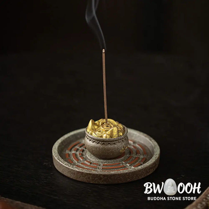 BWOOOH ceramic incense burner - Small Treasure Bowl Lucky Bag Bagua