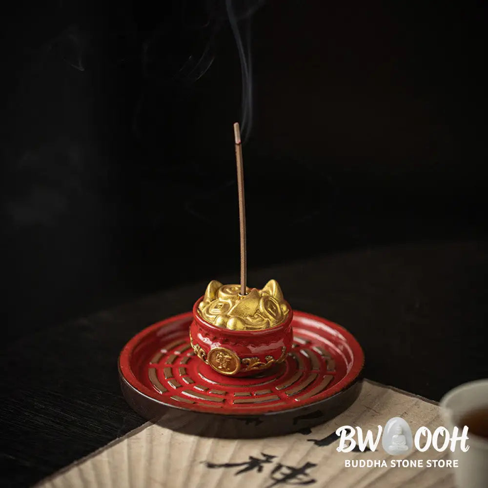 BWOOOH ceramic incense burner - Small Treasure Bowl Lucky Bag Bagua
