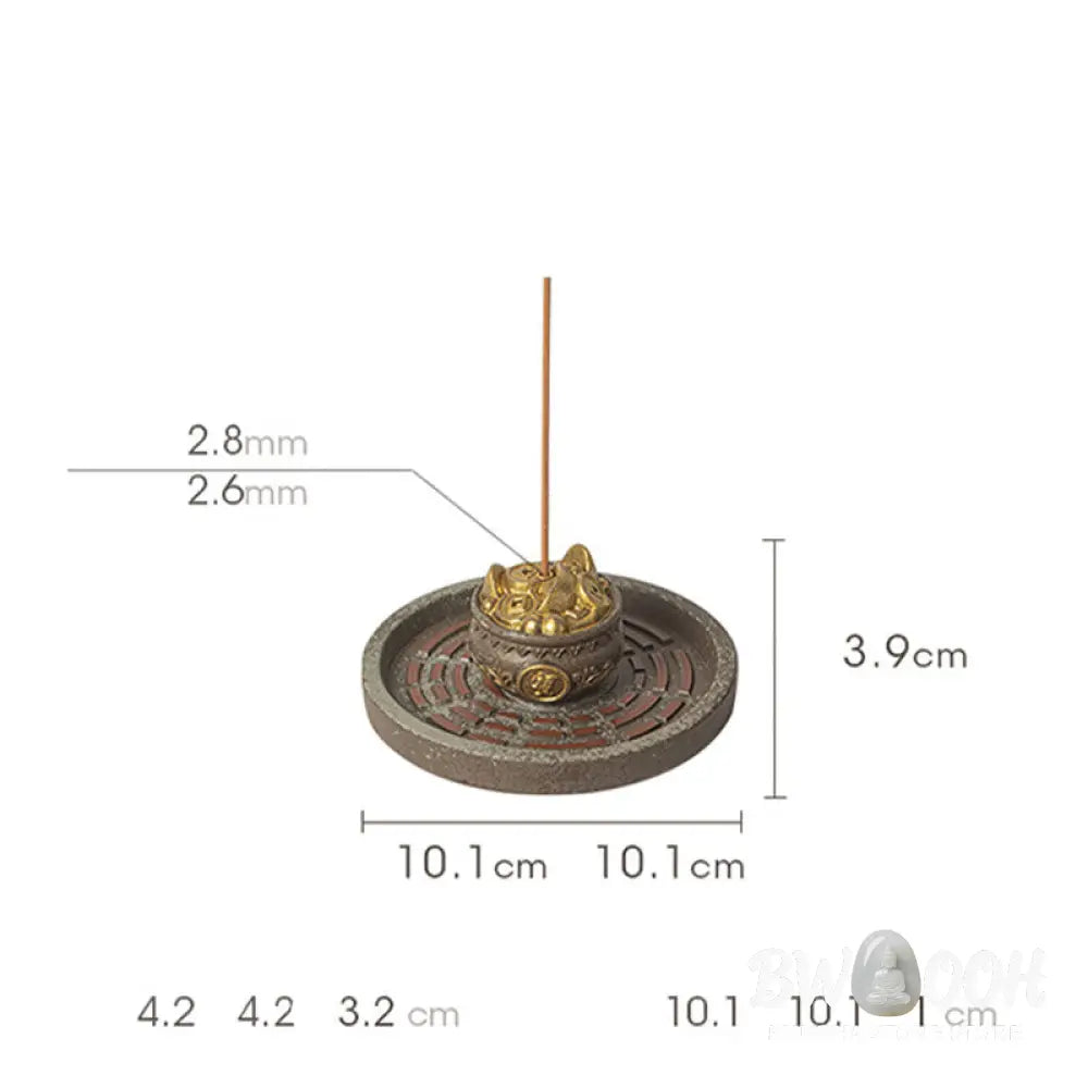 BWOOOH ceramic incense burner - Small Treasure Bowl Lucky Bag Bagua