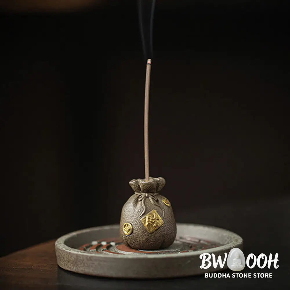 BWOOOH ceramic incense burner - Small Treasure Bowl Lucky Bag Bagua