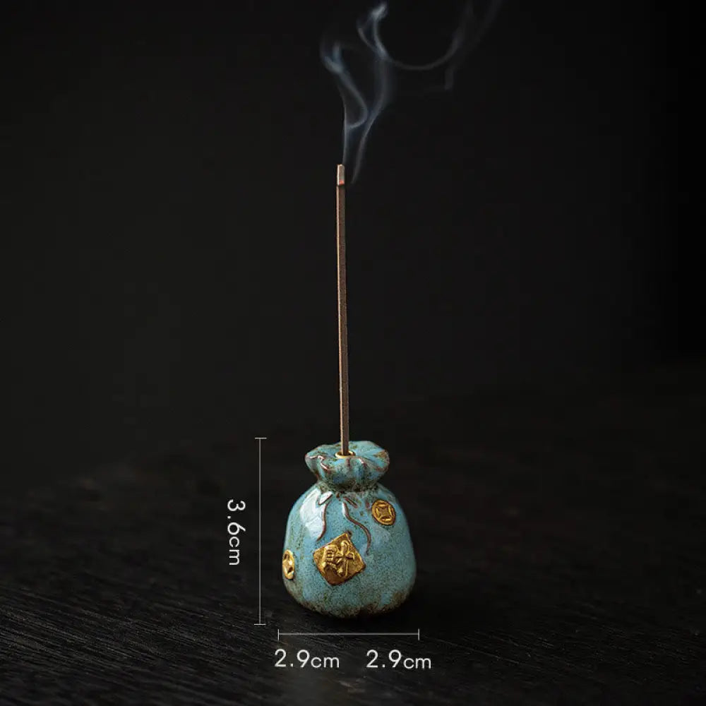 BWOOOH ceramic incense burner - Small Treasure Bowl Lucky Bag Bagua