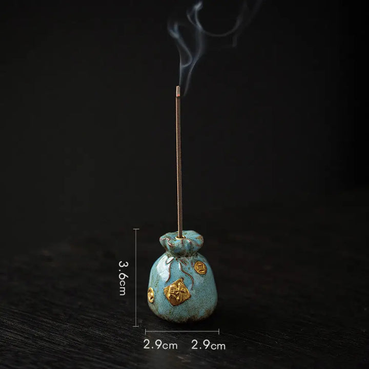 BWOOOH ceramic incense burner - Small Treasure Bowl Lucky Bag Bagua