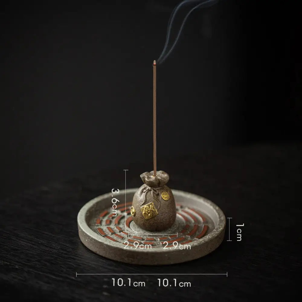 BWOOOH ceramic incense burner - Small Treasure Bowl Lucky Bag Bagua