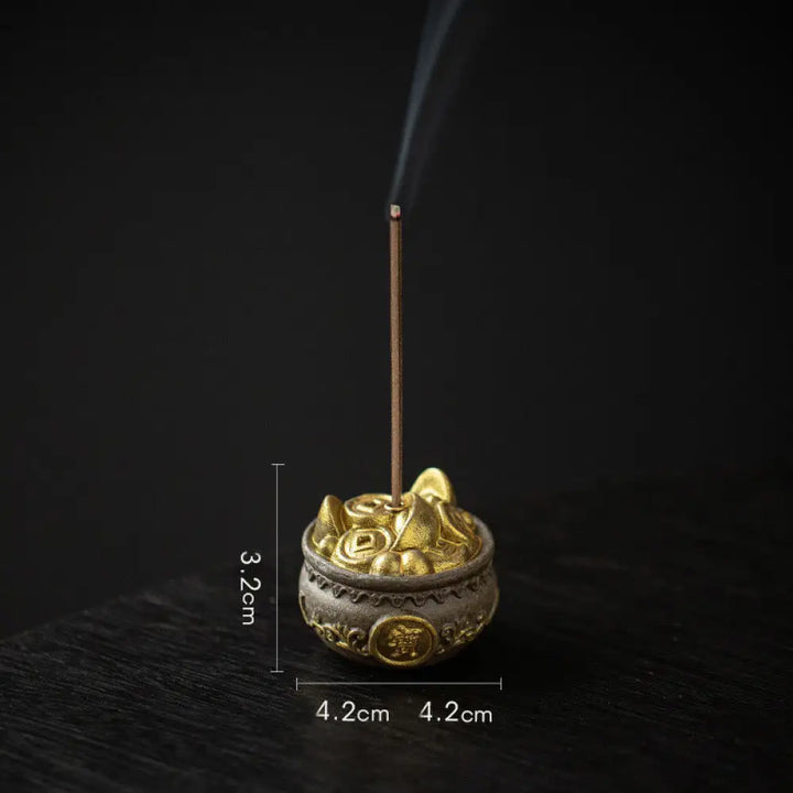 BWOOOH ceramic incense burner - Small Treasure Bowl Lucky Bag Bagua