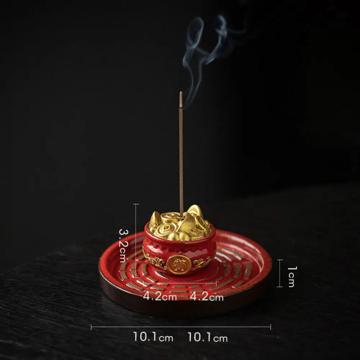 BWOOOH ceramic incense burner - Small Treasure Bowl Lucky Bag Bagua