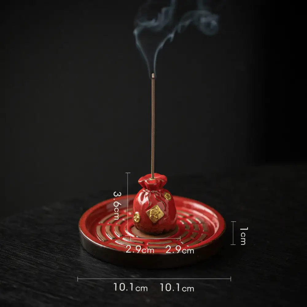 BWOOOH ceramic incense burner - Small Treasure Bowl Lucky Bag Bagua