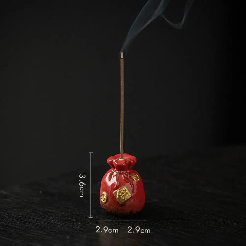 BWOOOH ceramic incense burner - Small Treasure Bowl Lucky Bag Bagua