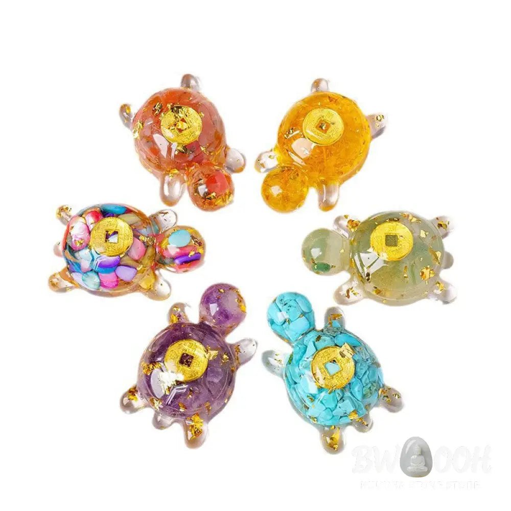 Buddha Stones Small Various Crystal Green Aventurine Amethyst Turtle Copper Coins Luck Home Decoration - Decorations