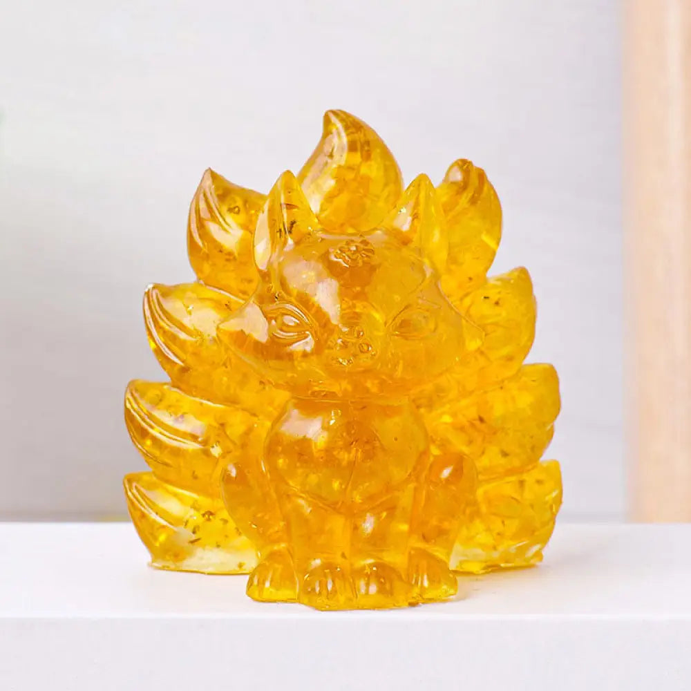 Buddha Stones Small Various Stone Strawberry Quartz Amethyst Green Aventurine Nine Tailed Fox Healing Home Decoration