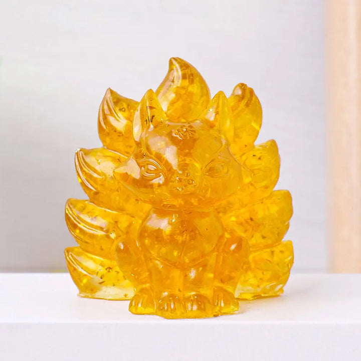 Buddha Stones Small Various Stone Strawberry Quartz Amethyst Green Aventurine Nine Tailed Fox Healing Home Decoration