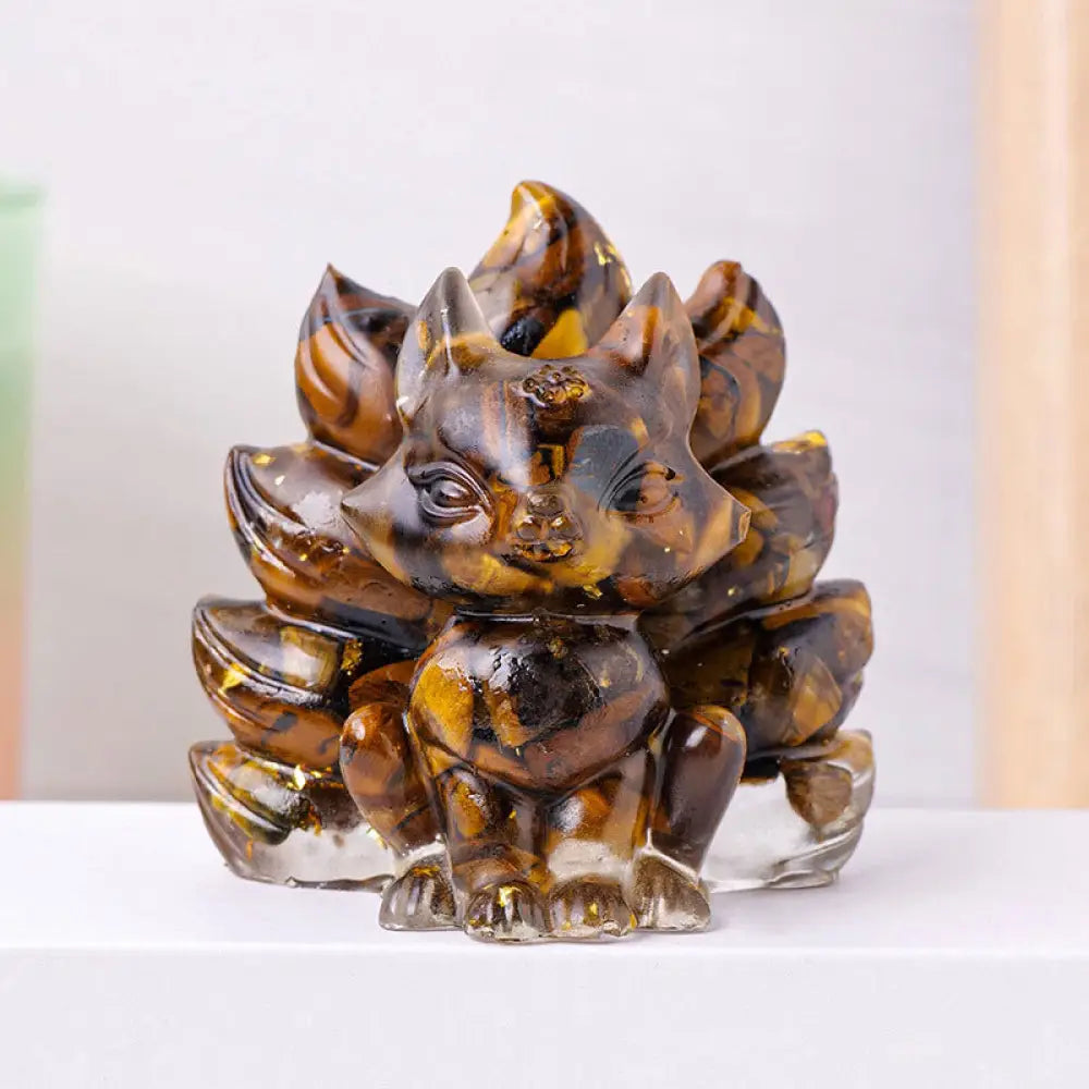 Buddha Stones Small Various Stone Strawberry Quartz Amethyst Green Aventurine Nine Tailed Fox Healing Home Decoration