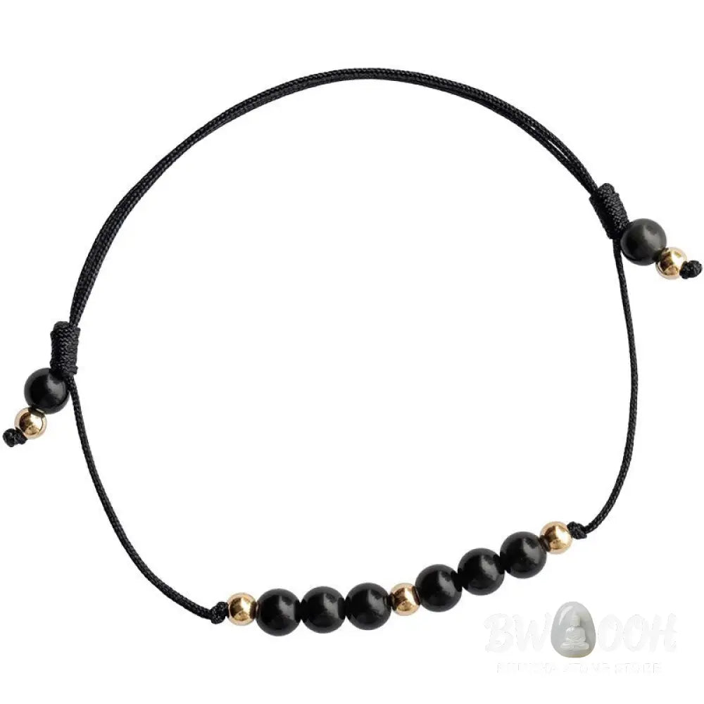 Buddha Stones Smoky Quartz Black Obsidian Ultra-thin Beads Success Bracelet - BWOOOH - Bracelet