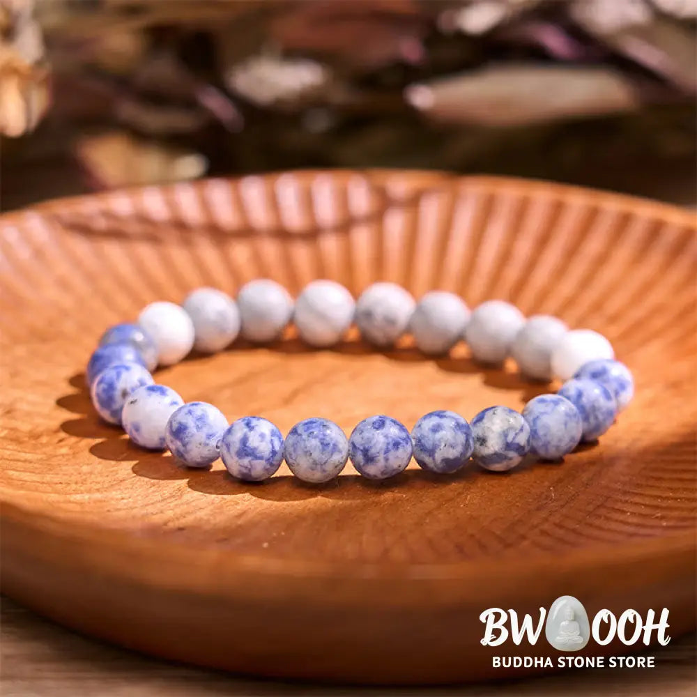 Buddha Stones Sodalite Picasso Jasper White Turquoise Intuition Bracelet - BWOOOH - Bracelet