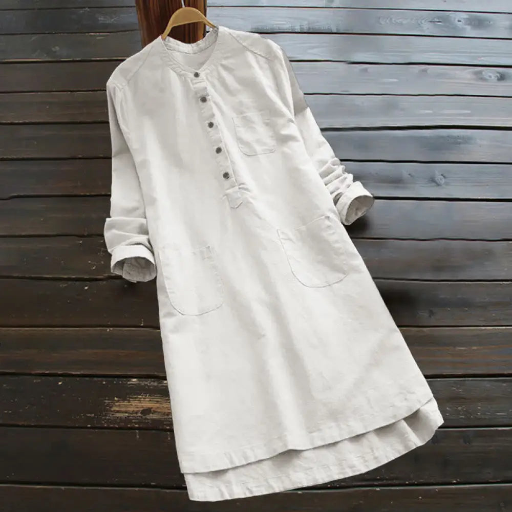 BWOOOH Solid Buttons Long Sleeve Women&