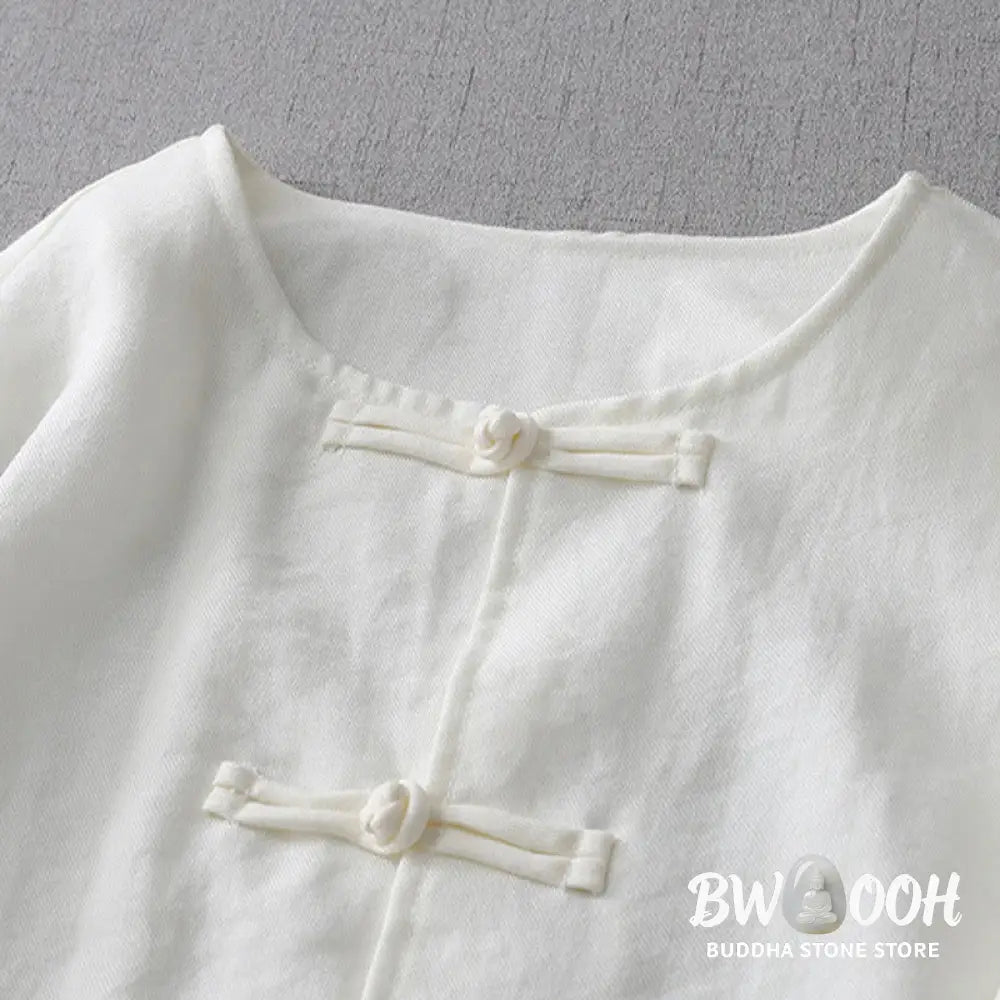 Buddha Stones Solid Color Button Long Sleeve Women’s Shirt - Women’s Shirts