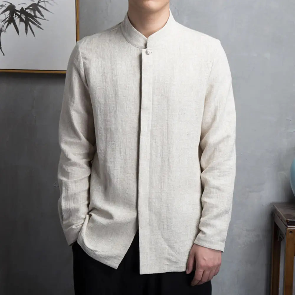 BWOOOH Solid Color Chinese Tang Suit Jacket Men Clothing