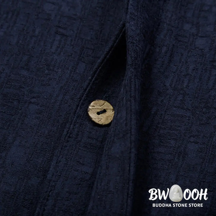 Buddha Stones Solid Color Chinese Tang Suit Jacket Men Clothing - Men’s Shirts