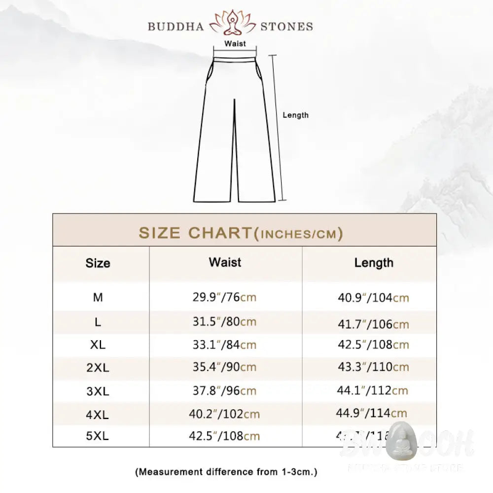 Buddha Stones Solid Color Cotton Linen Men&