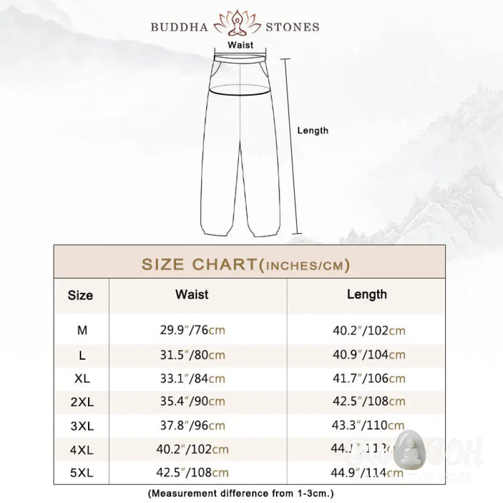 Buddha Stones Solid Color Drawstring Cotton Men&