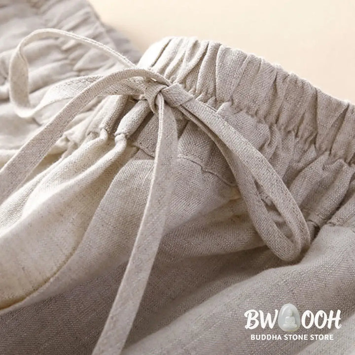 BWOOOH printed harem pants - Solid Color Flower Loose Drawstring Hare