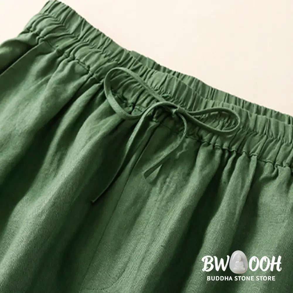 BWOOOH printed harem pants - Solid Color Flower Loose Drawstring Hare