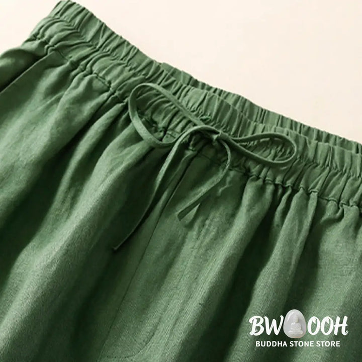 BWOOOH printed harem pants - Solid Color Flower Loose Drawstring Hare