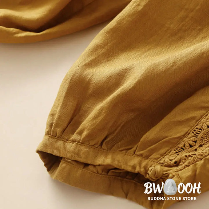 BWOOOH printed harem pants - Solid Color Flower Loose Drawstring Hare